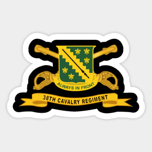 38th Cavalry Regiment w Br - Ribbon X 300 Sticker